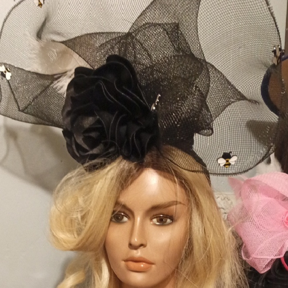 Elegant Black Fascinator Hat